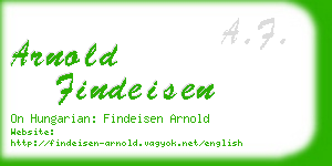 arnold findeisen business card